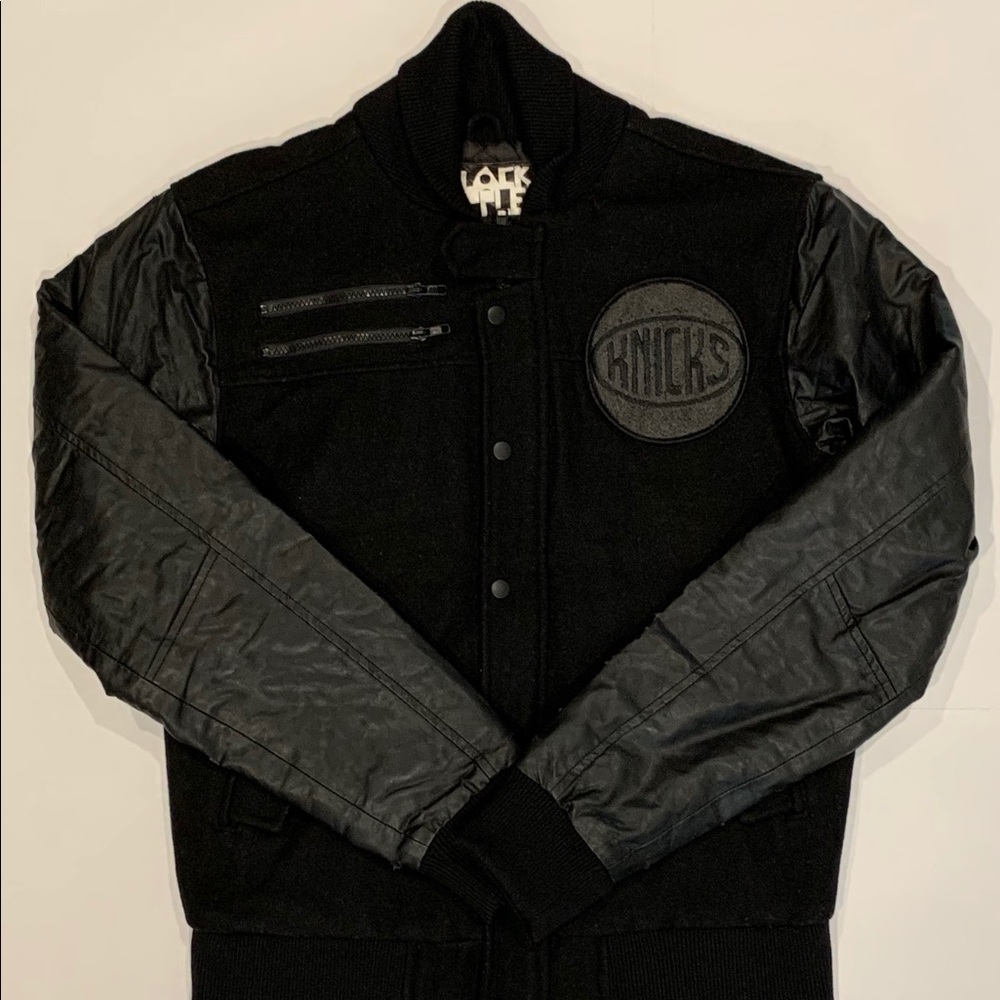 Mens Black Apple x NY Knicks Jacket